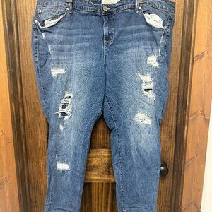 TORRID BOYFRIEND DENIM, SIZE 26 ,BLUE